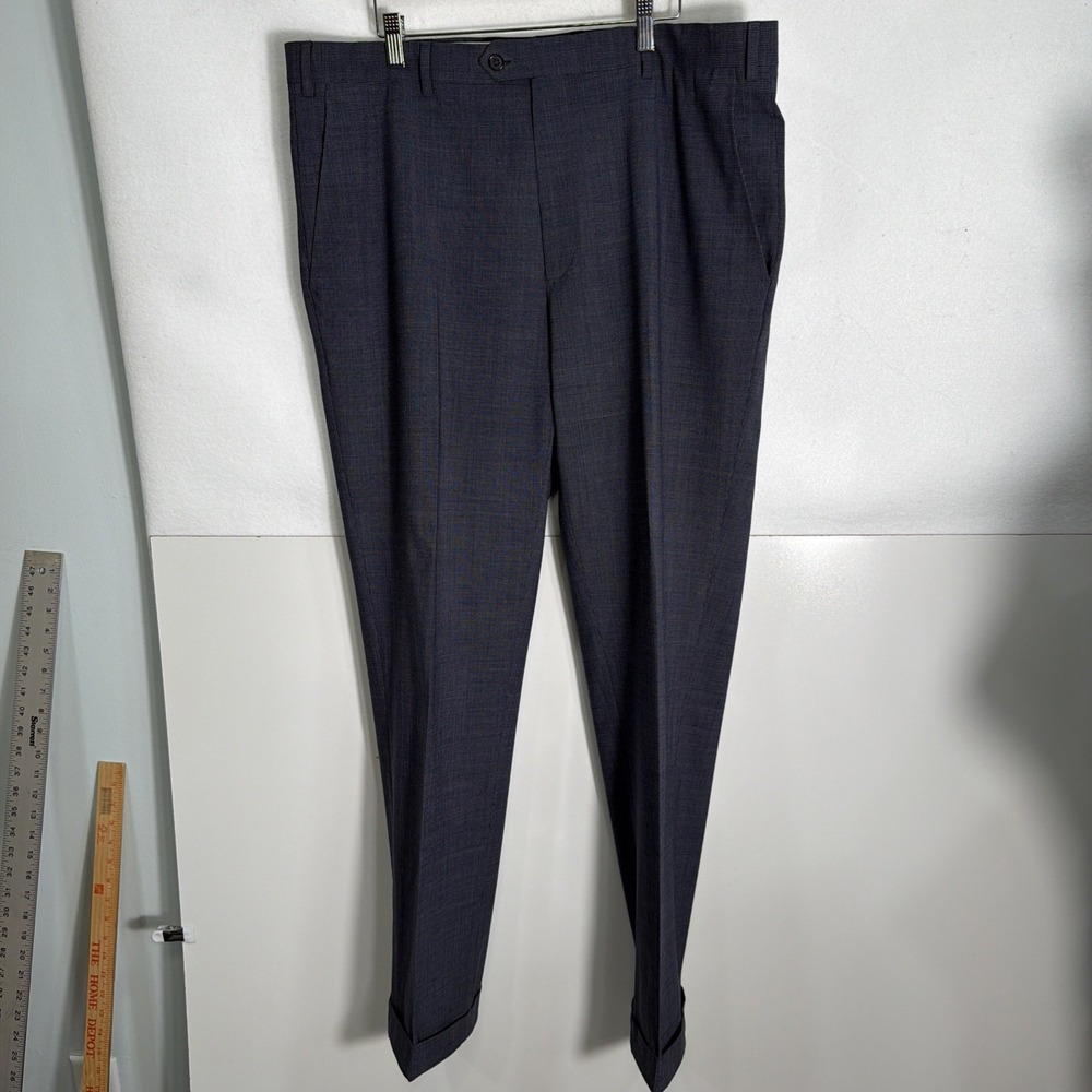 Santorelli Size 40 Romeo Gray‎ Wool Luxury Dress Pants Made In Italy